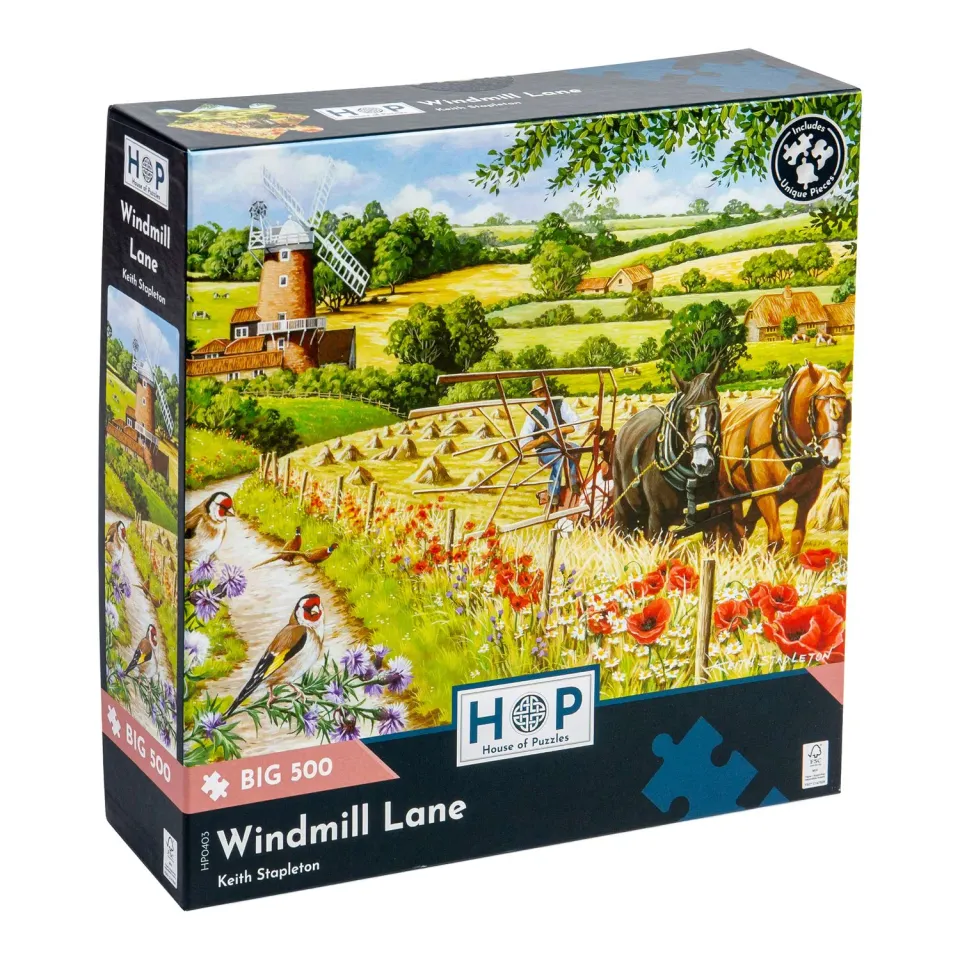 House of Puzzles Windmill Lane puslespil BIG 500 bondegård