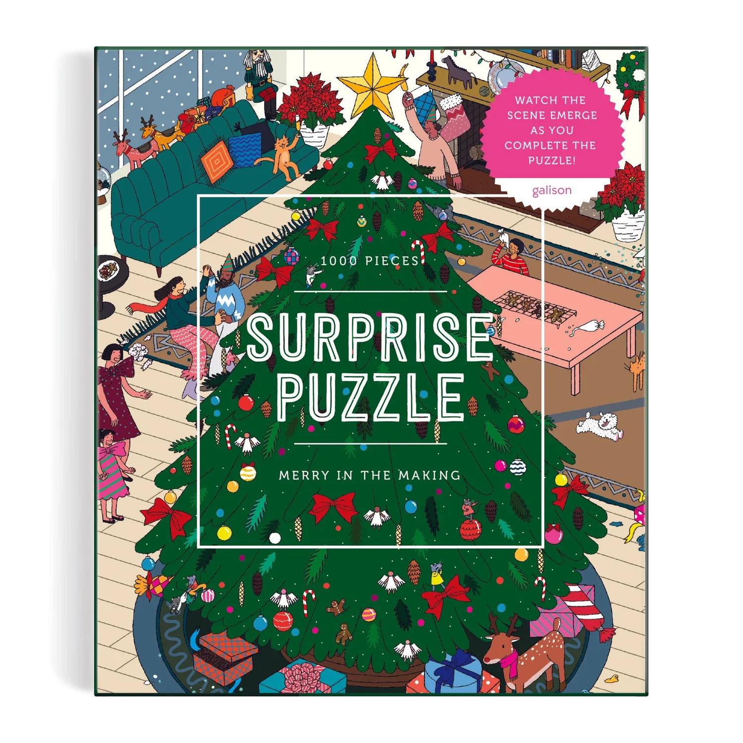 Galison Hye Jin Chung Merry In The Making Surprise puslespil 1000 brikker jul
