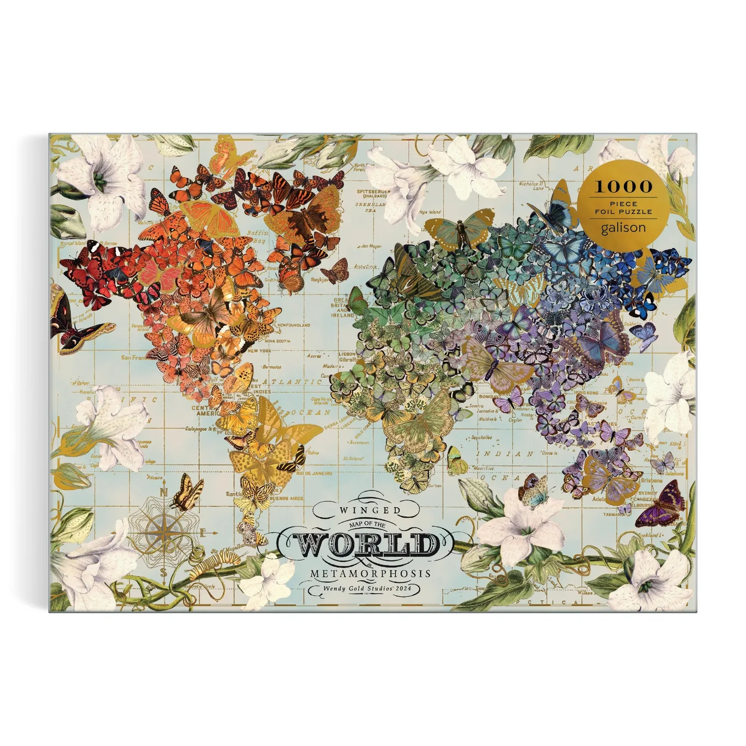 Good Puzzle Co. Wendy Gold Winged Metamorphosis puslespil 1000 brikker folie