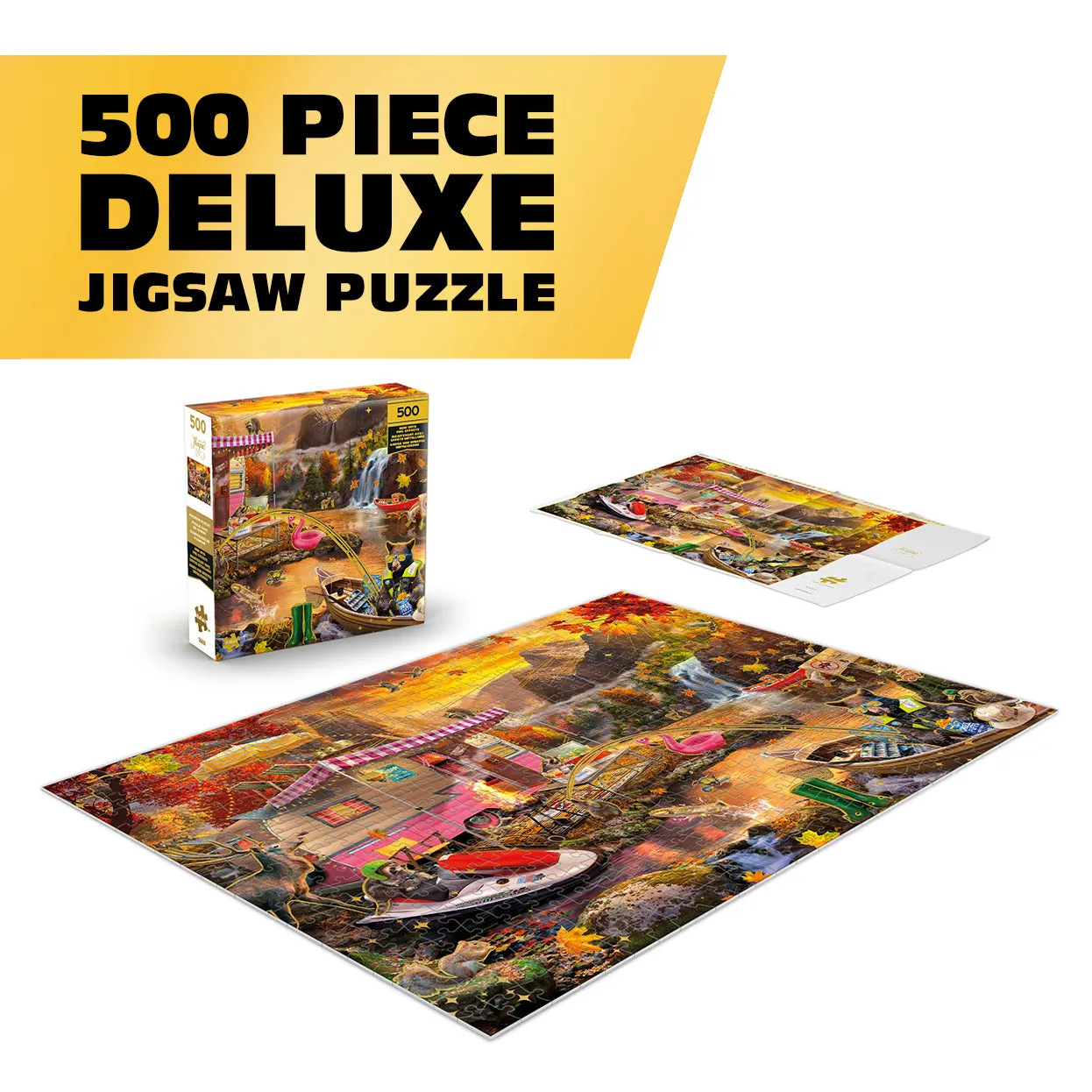 Buffalo Games Gold Animal Campers puslespil 500 brikker