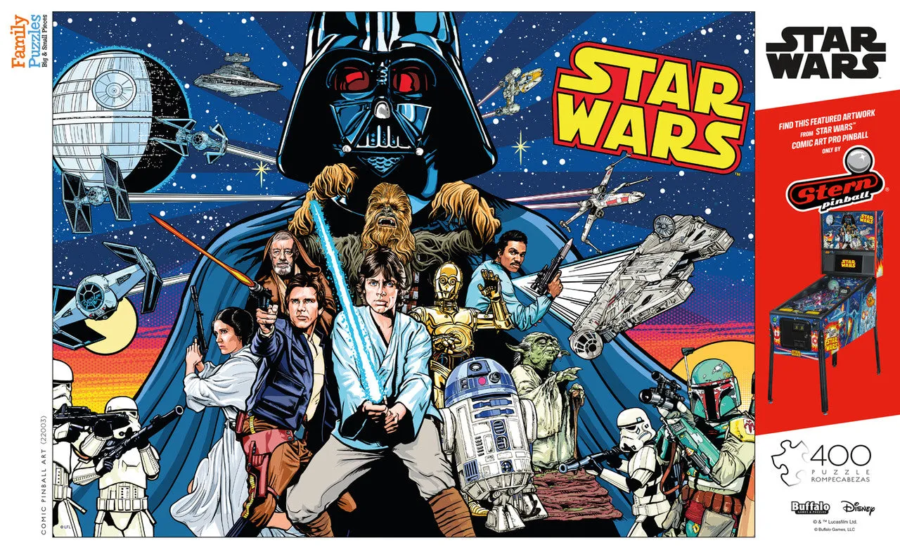 Buffalo Games Star Wars Comic Pinball puslespil 400 brikker familie