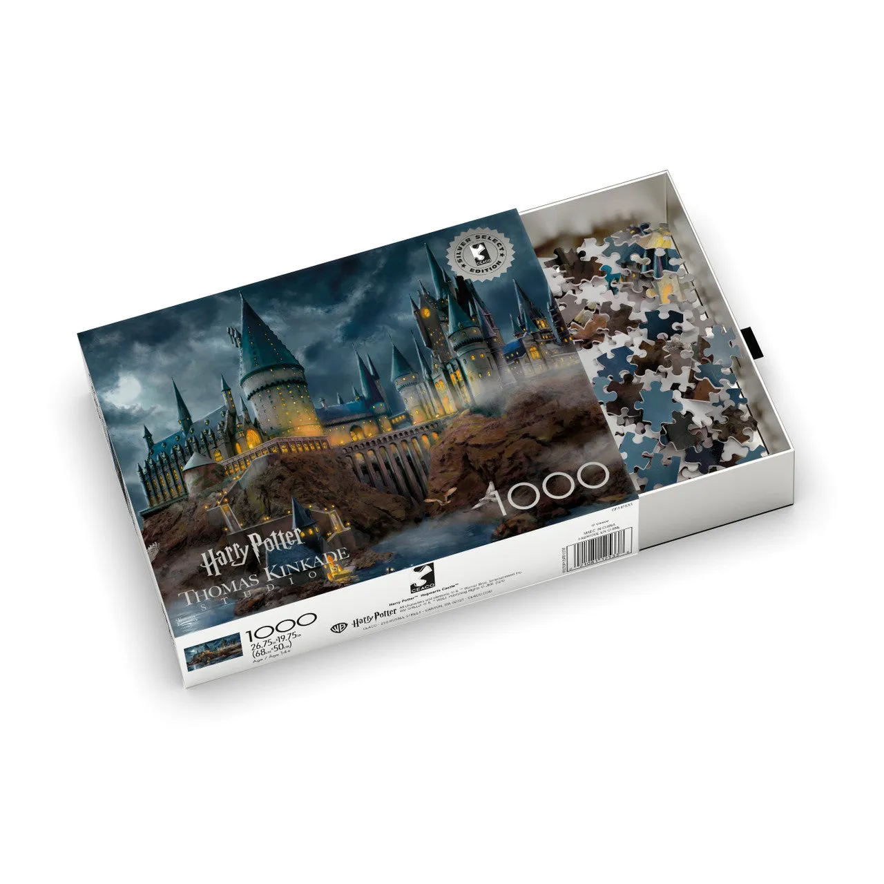 Ceaco Silver Select Hogwarts Castle puslespil 1000 brikker måneskin