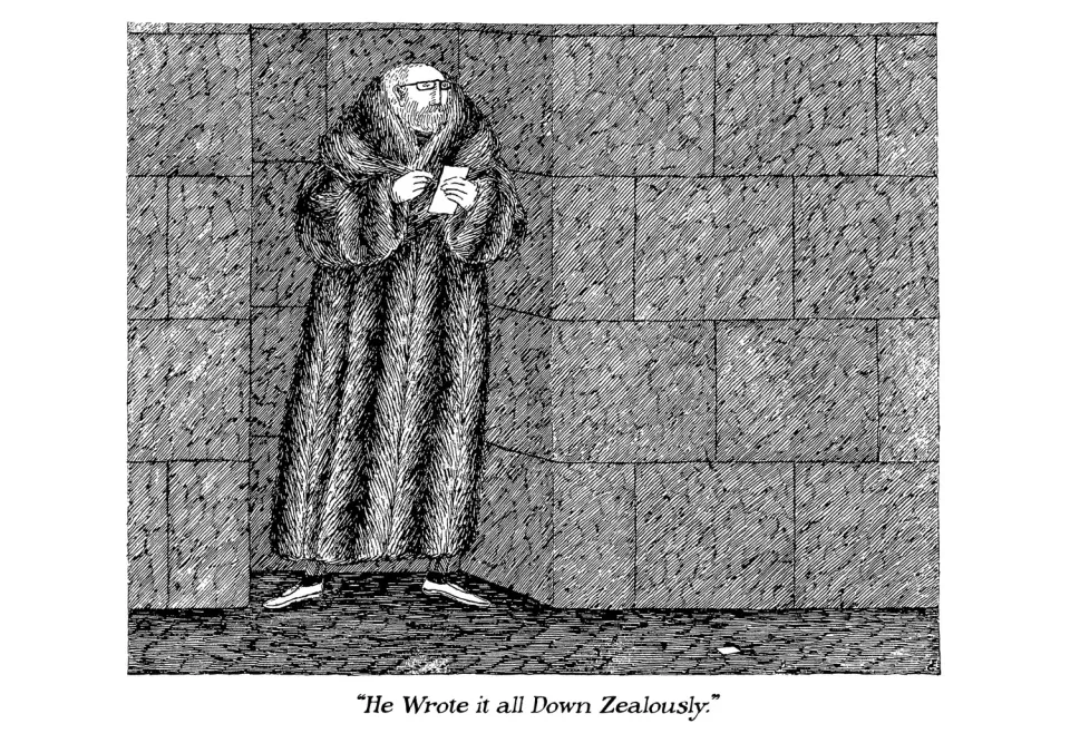 Pomegranate Edward Gorey He Wrote It All Down kort enkelt