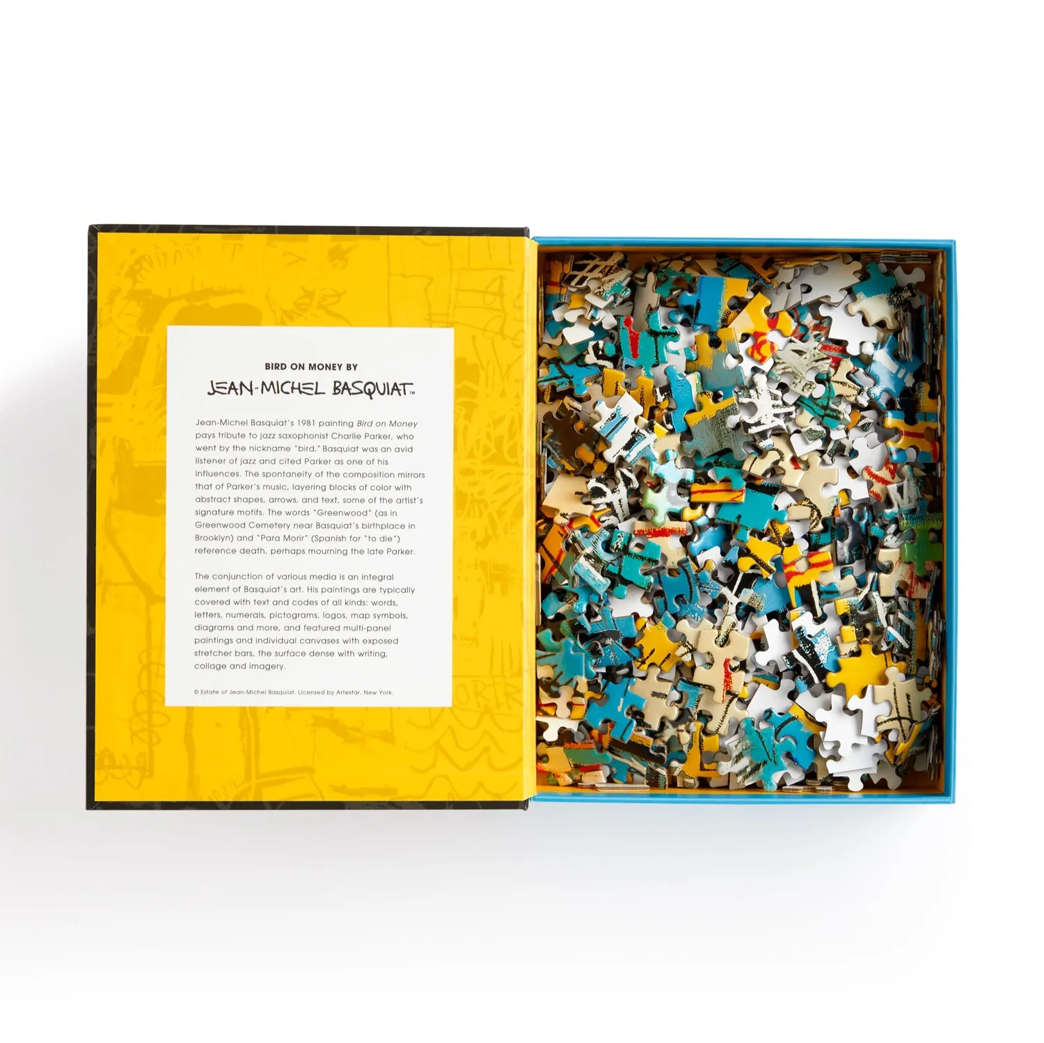 Good Puzzle Co. Basquiat Bird on Money puslespil 500 brikker bogæske