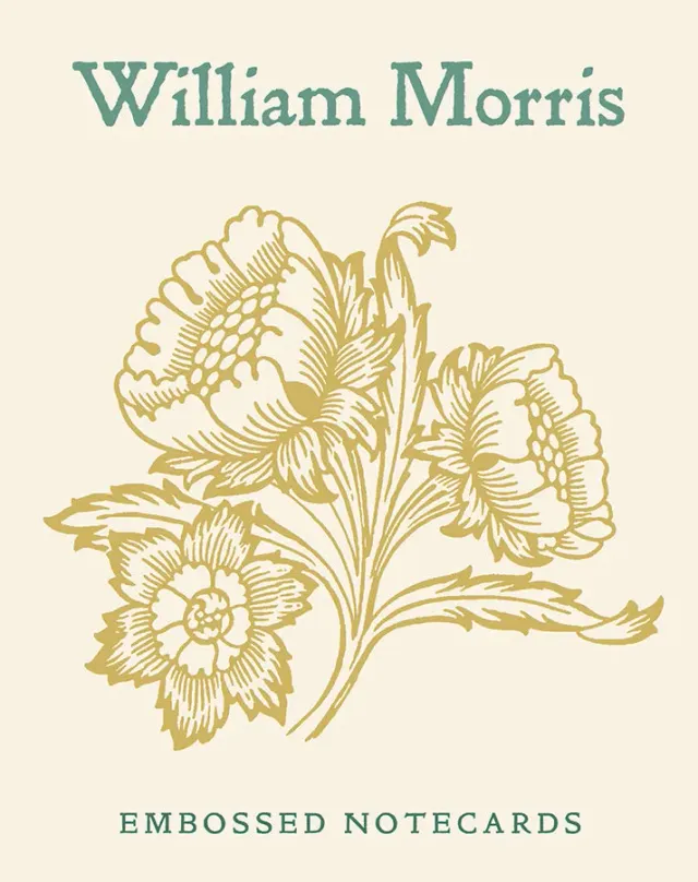 Pomegranate William Morris Embossed kort 12 stk præget