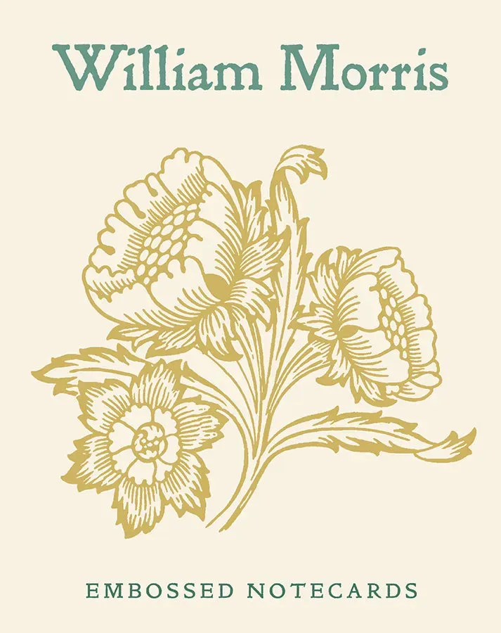 Pomegranate William Morris Embossed kort 12 stk præget