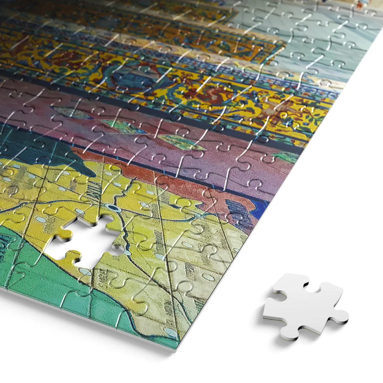 Buffalo Games Blanc Spanish Tiles puslespil 500 brikker fliser