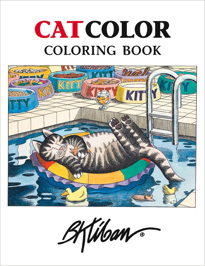 Pomegranate B. Kliban CatColor malebog katte