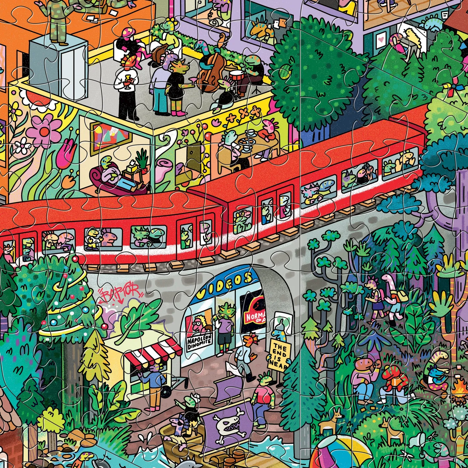 Magic Puzzle Company Big Rock City puslespil dinosaur