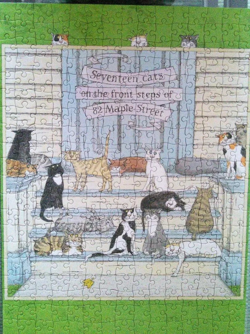 Pomegranate Edward Gorey Seventeen Cats puslespil 300 katte