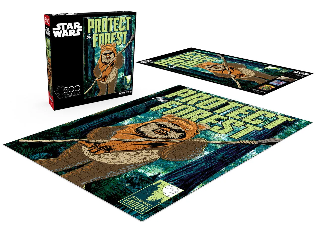 Buffalo Games Star Wars Protect the Forest puslespil 500 brikker ewok