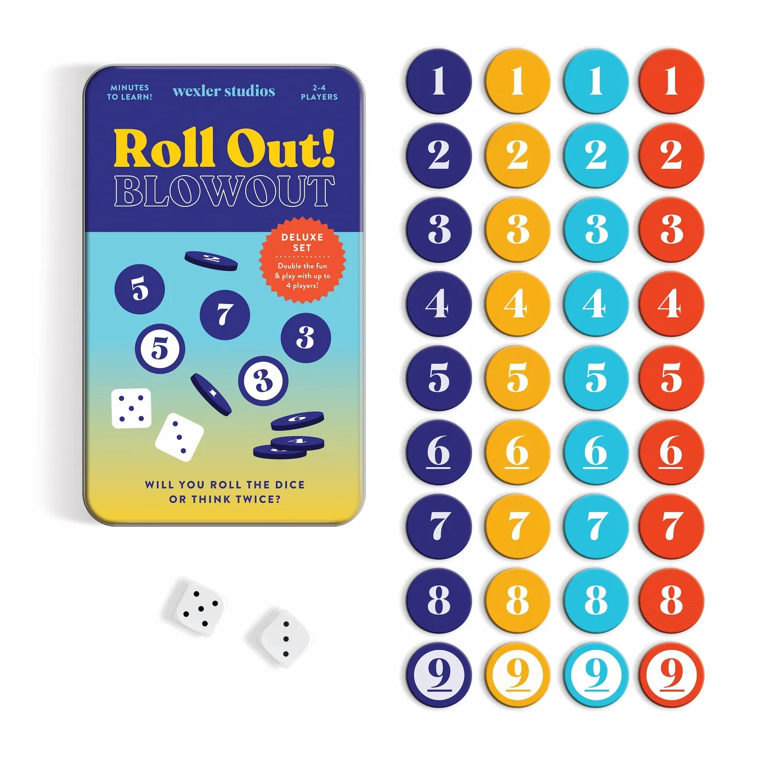 Galison Wexler Roll Out terningespil 2-4 spillere
