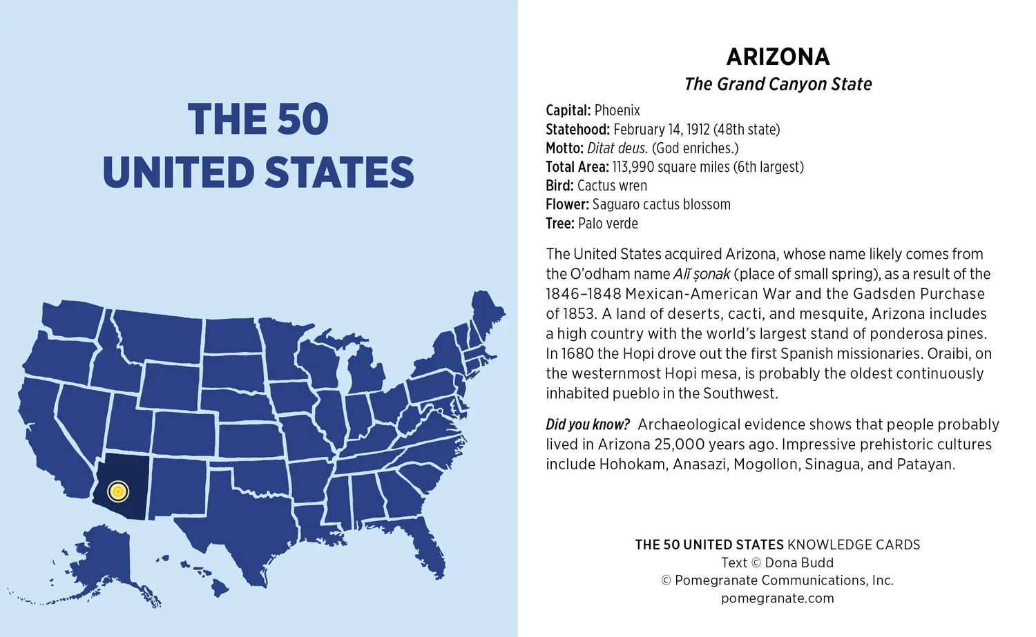 Pomegranate The 50 United States quizkort 50 stater