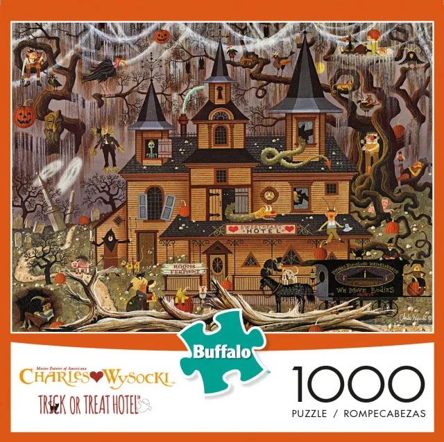 Buffalo Games Wysocki Trick or Treat Hotel puslespil 1000 brikker