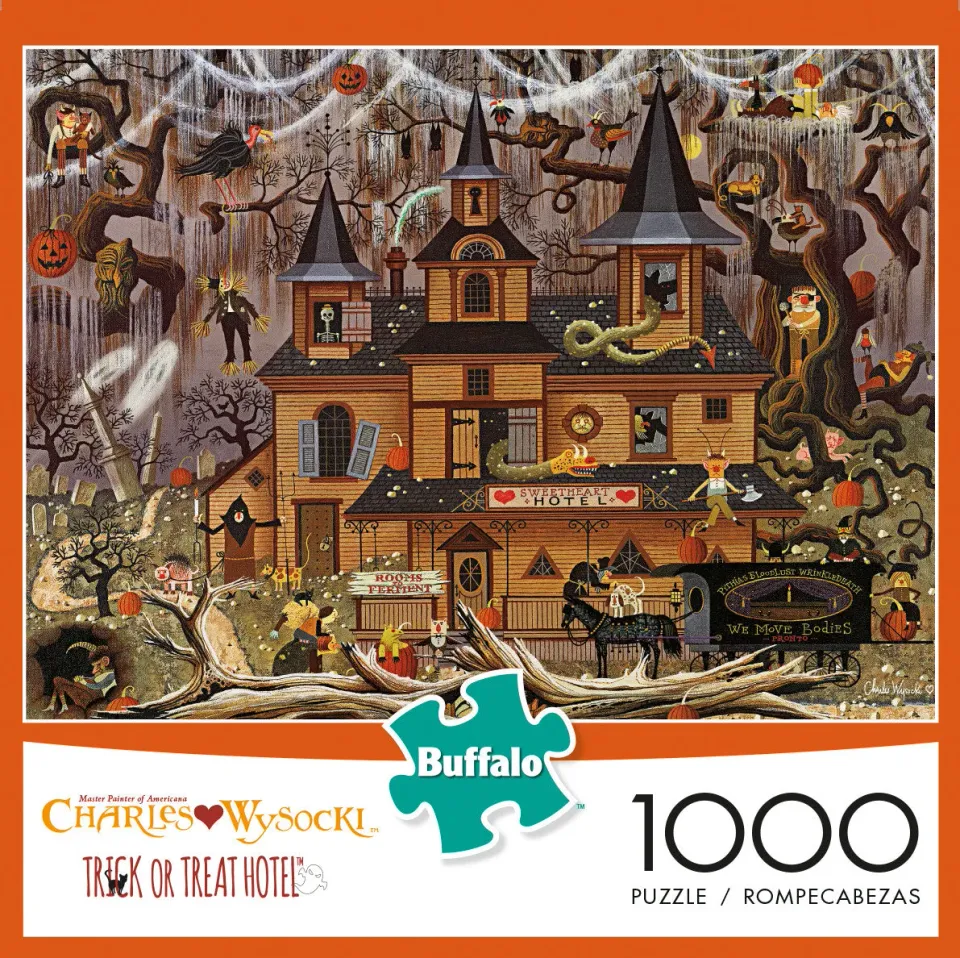 Buffalo Games Wysocki Trick or Treat Hotel puslespil 1000 brikker