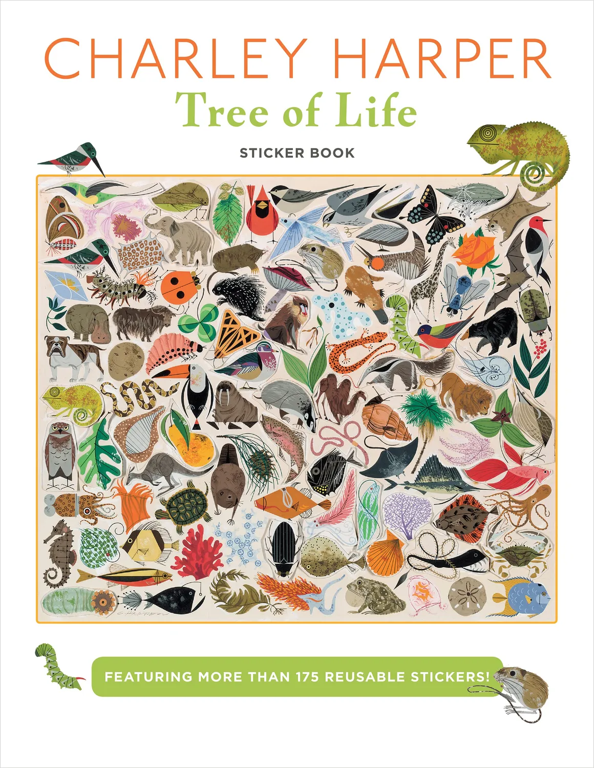 Charley Harper Tree of Life klistermærkebog dyr