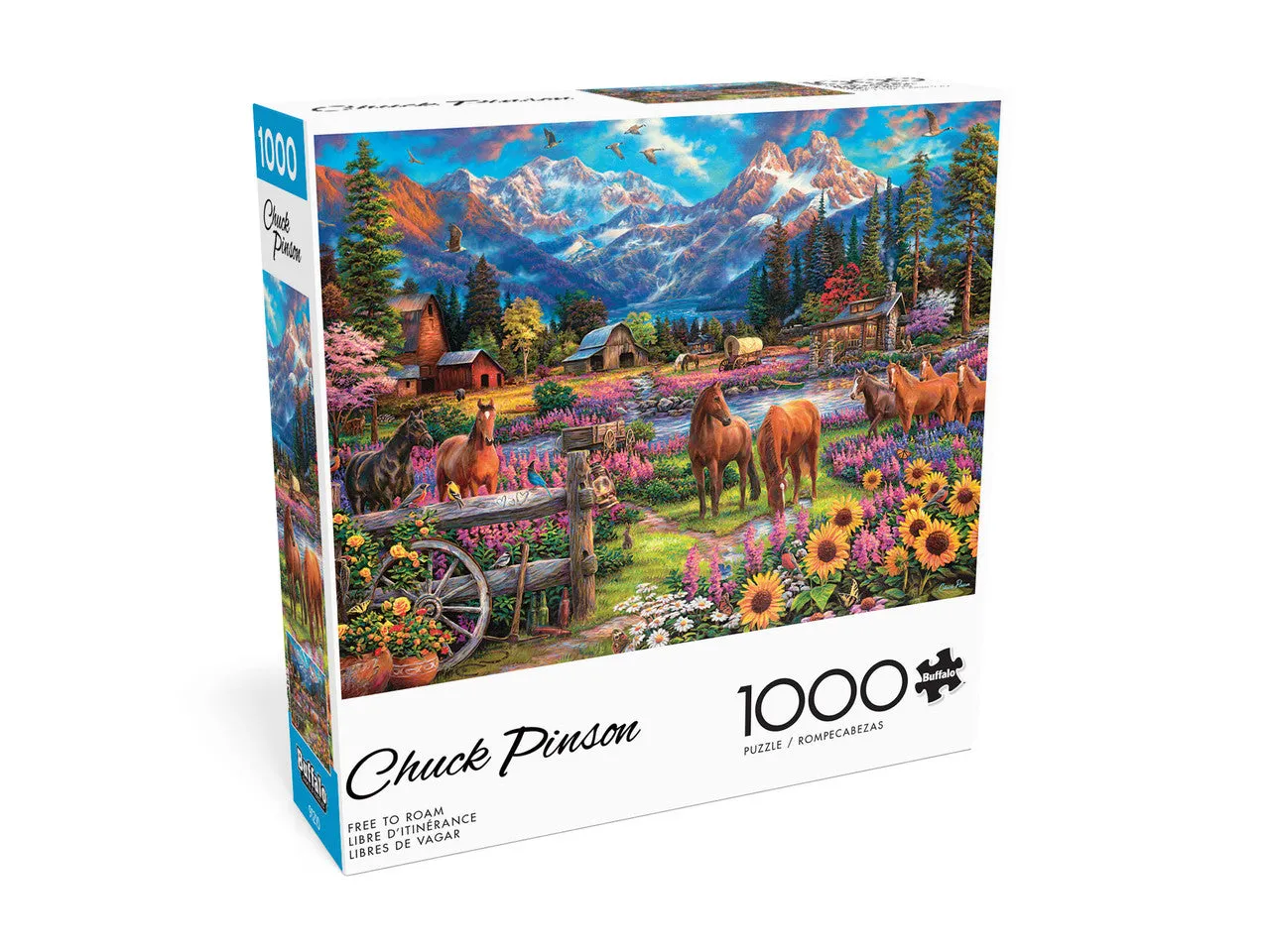 Buffalo Games Escapes Free to Roam puslespil 1000 brikker heste