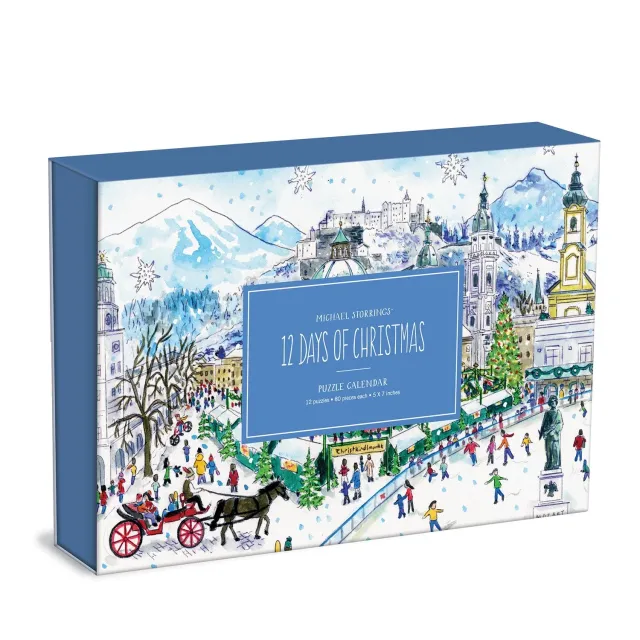 Galison Michael Storrings 12 Days of Christmas julekalender 12x80 brikker