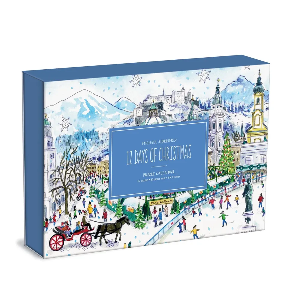 Galison Michael Storrings 12 Days of Christmas julekalender 12x80 brikker