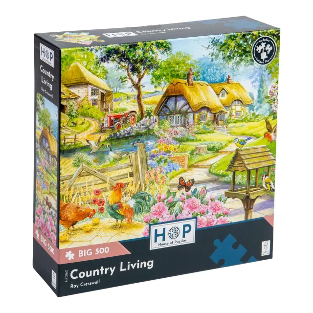 House of Puzzle BIG 500 Country Living puslespil 500 XL-brikker
