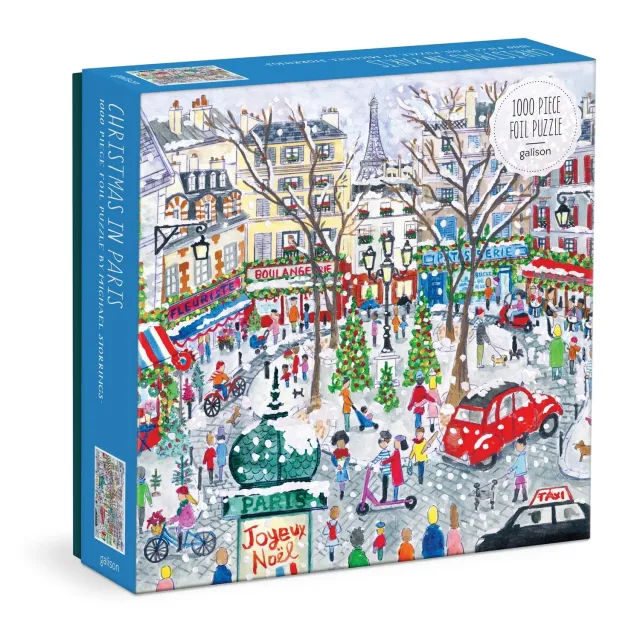 Galison Michael Storrings Christmas in Paris puslespil 1000 brikker folie