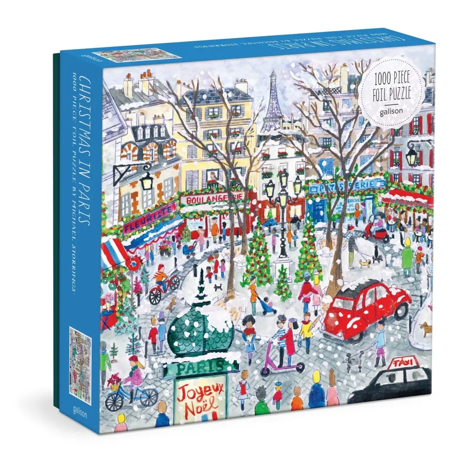 Galison Michael Storrings Christmas in Paris puslespil 1000 brikker folie