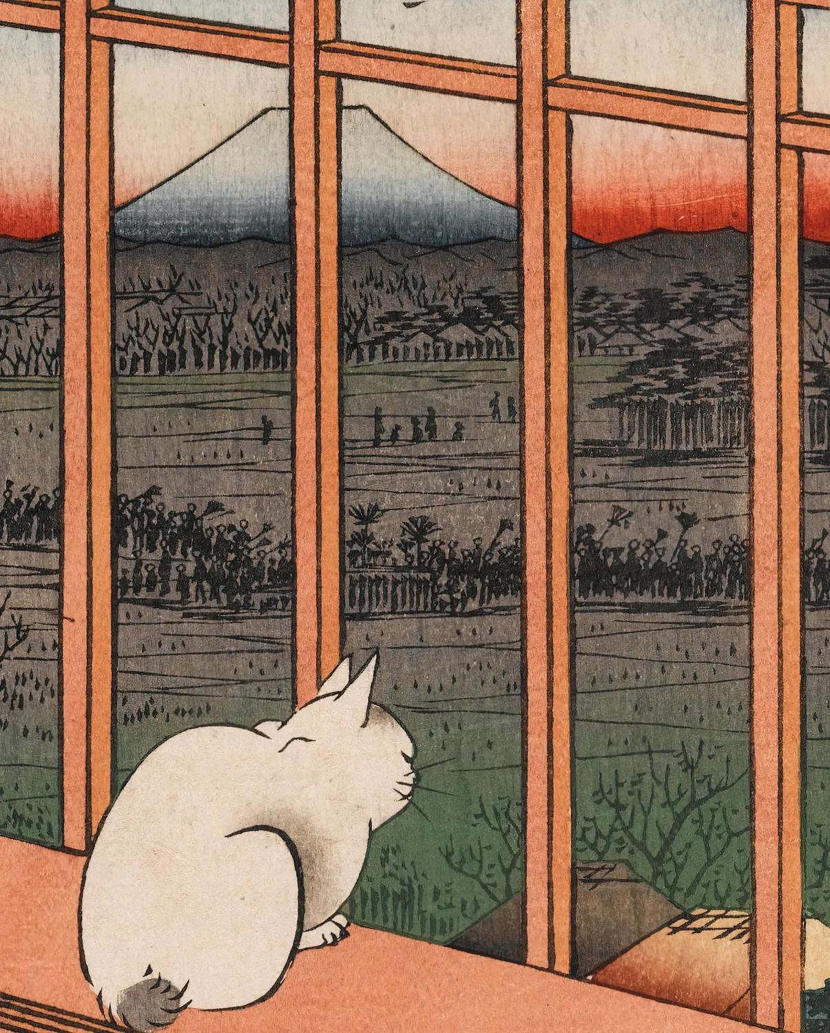Pomegranate Hiroshige Asakusa bogmærke landskab