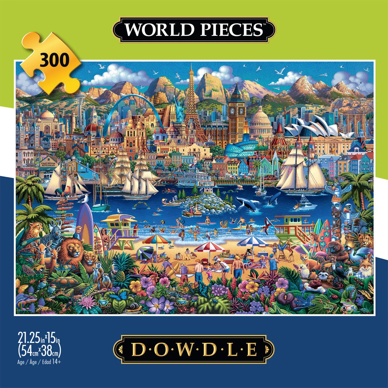 Buffalo Games Dowdle World Pieces puslespil 300 brikker
