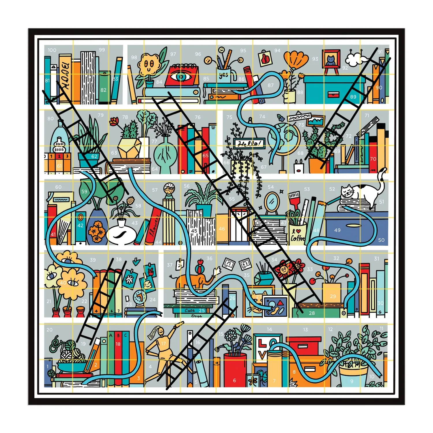 Good Puzzle Co. Books and Ladders brætspil bogreol