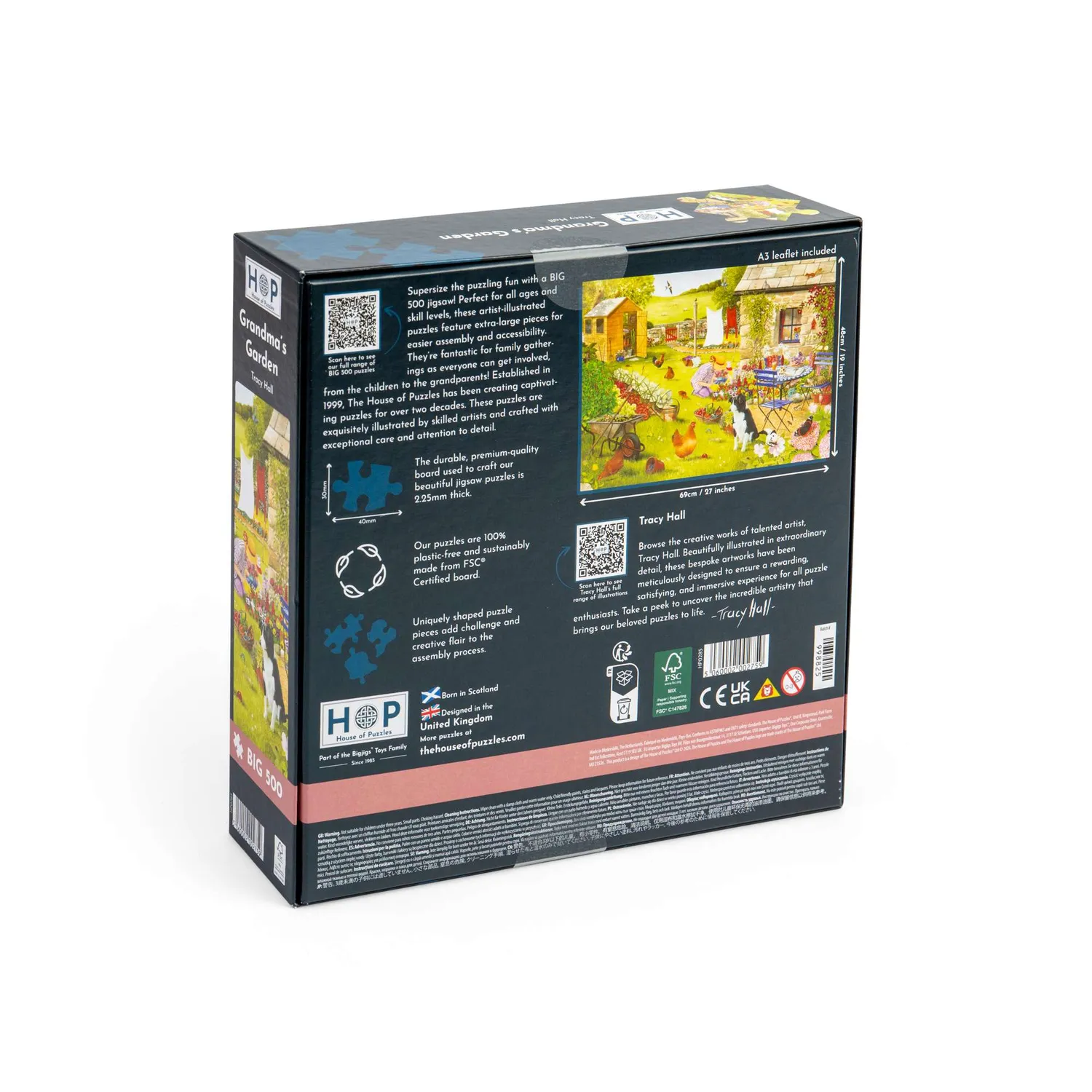 House of Puzzles BIG 500 Grandma's Garden puslespil blomster