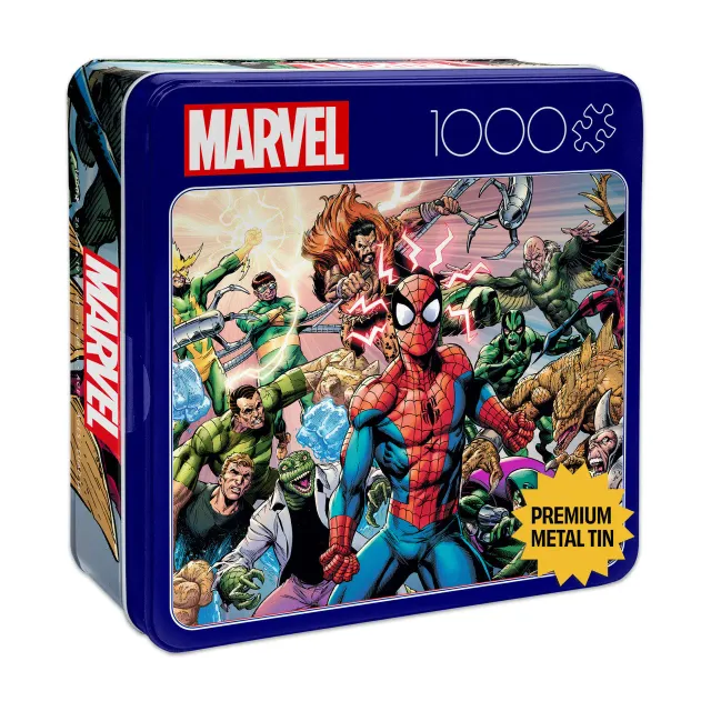 Buffalo Games Spider-Man Sinister War puslespil 1000 metaldåse