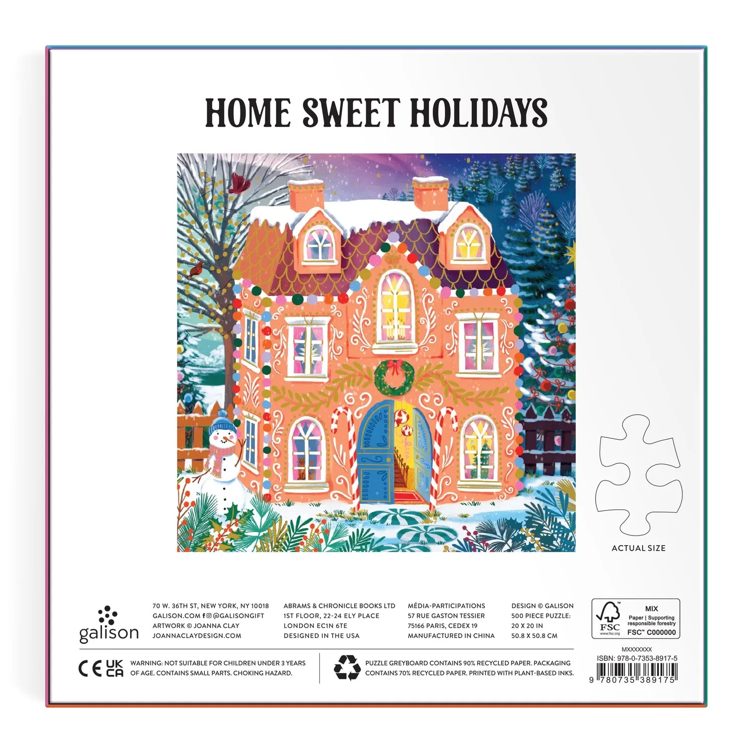 Good Puzzle Co. Joanna Clay Home Sweet Holidays puslespil 500 folie