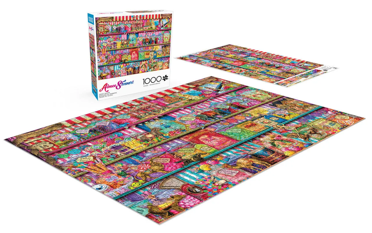 Buffalo Games Aimee Stewart Sweet Shoppe puslespil 1000 brikker slik