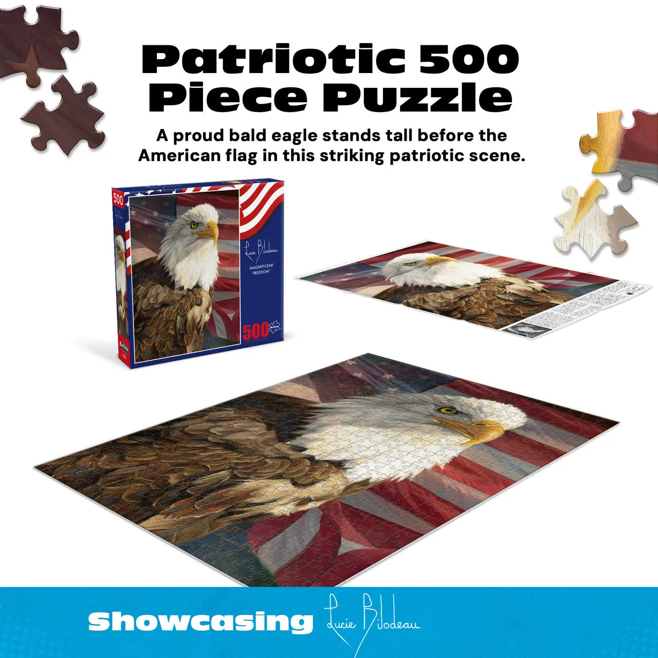 Buffalo Games Americana Magnificent Freedom puslespil 500 brikker ørn