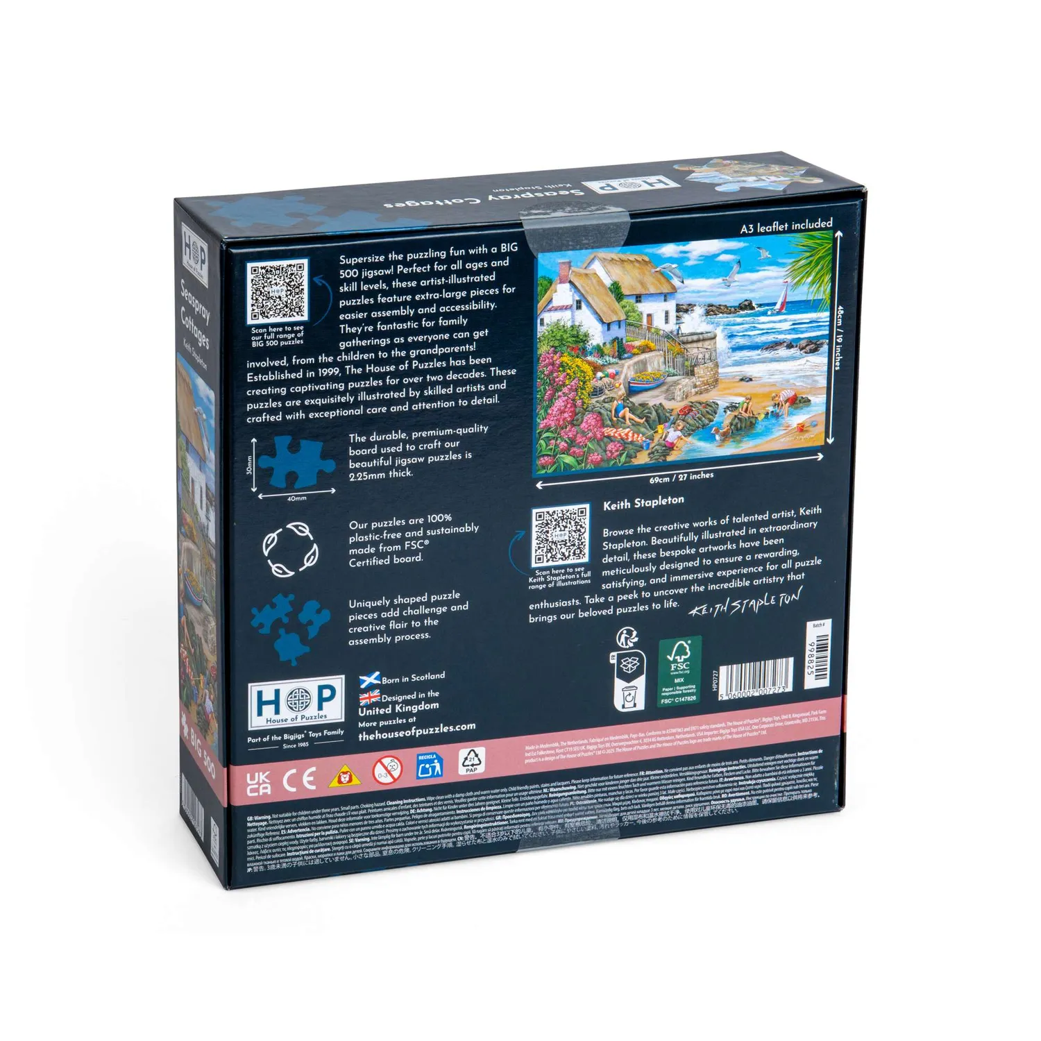 House of Puzzles BIG 500 Seaspray Cottages puslespil 500 brikker