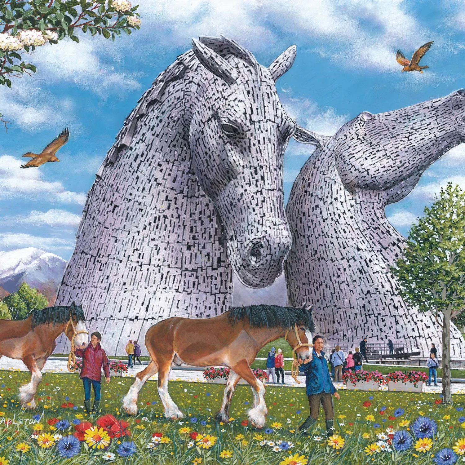 House of Puzzles BIG The Kelpies puslespil 500 brikker Skotland