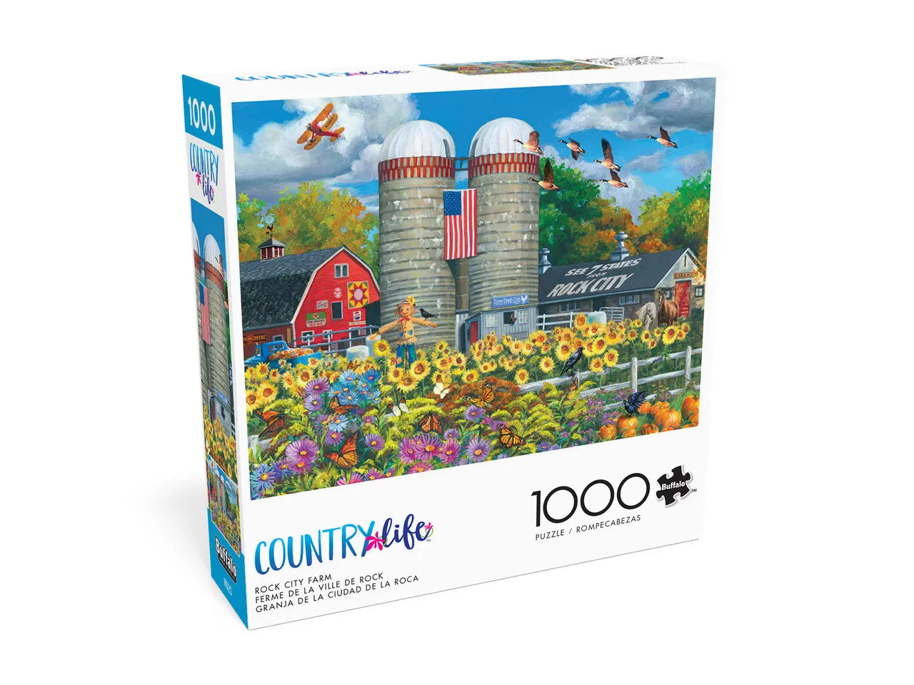 Buffalo Games Country Life Rock City Farm puslespil 1000 brikker