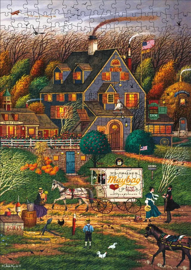 Buffalo Games Charles Wysocki Secret Passage Inn puslespil 300 store brikker kro