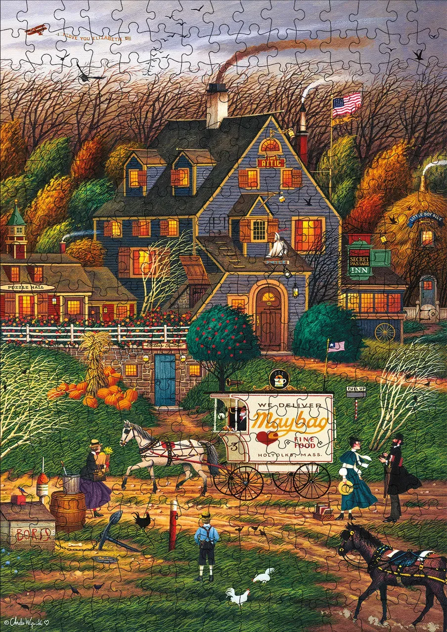Buffalo Games Charles Wysocki Secret Passage Inn puslespil 300 store brikker kro