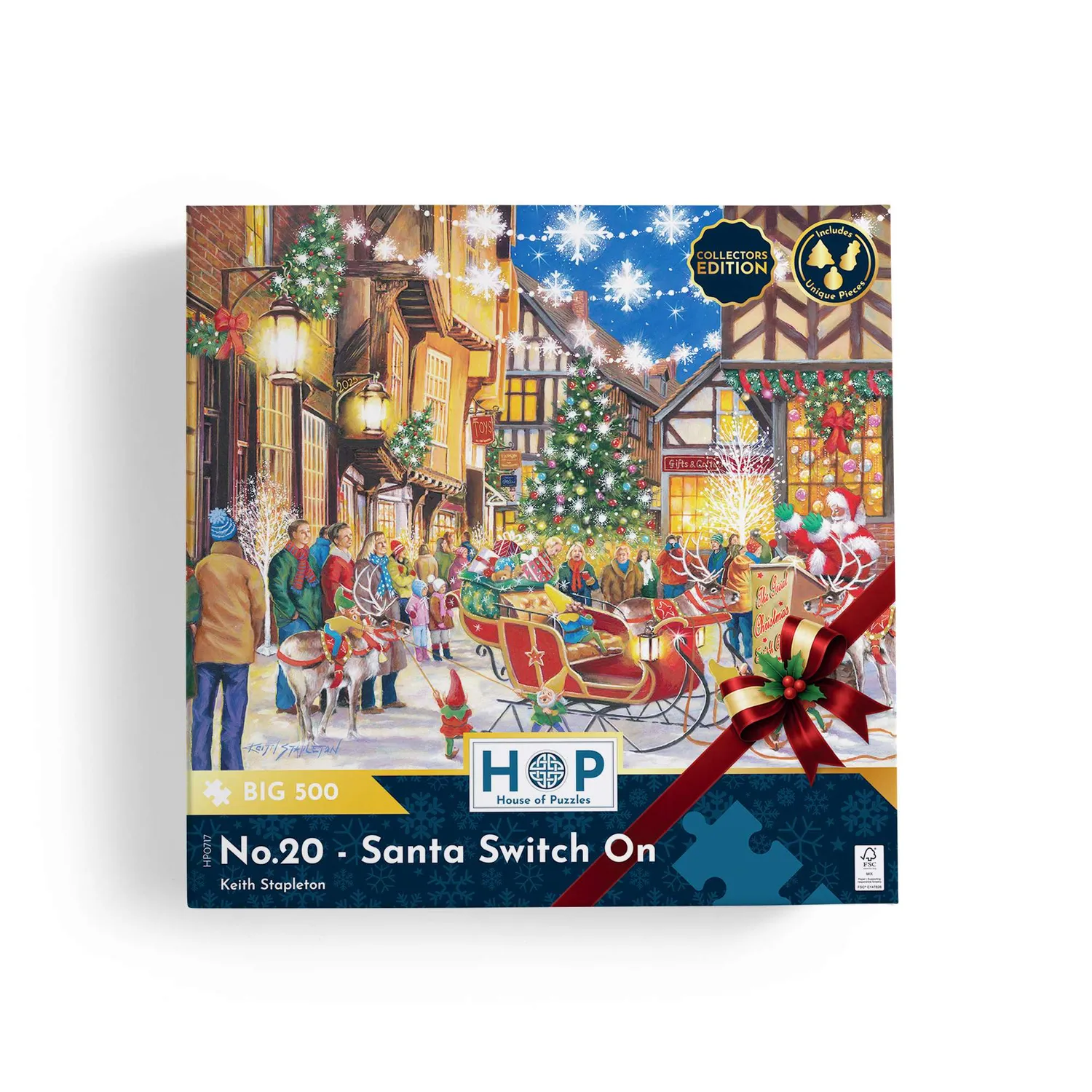 House of Puzzle No.20 Santa Switch On BIG 500 puslespil jul