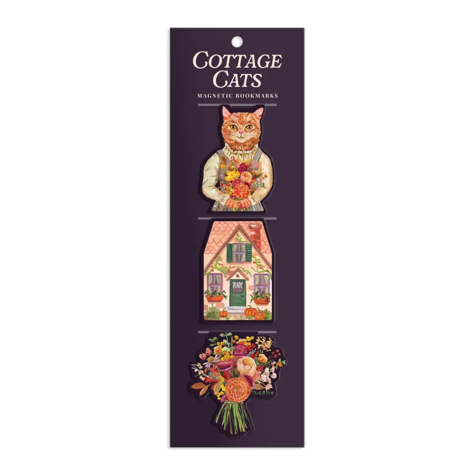 Good Puzzle Co. Cottage Cats bogmærker magnetiske 3-pak kat