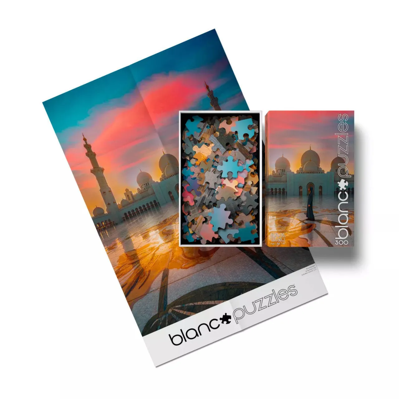 Buffalo Games Blanc Sunset Abu Dhabi Mosque puslespil 300 brikker