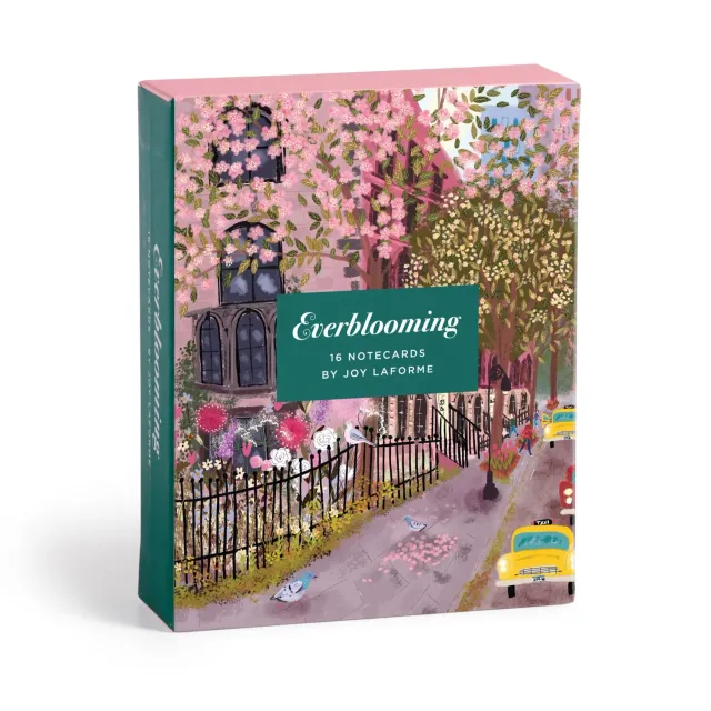 Galison Everblooming kortæske 16 lykønskningskort