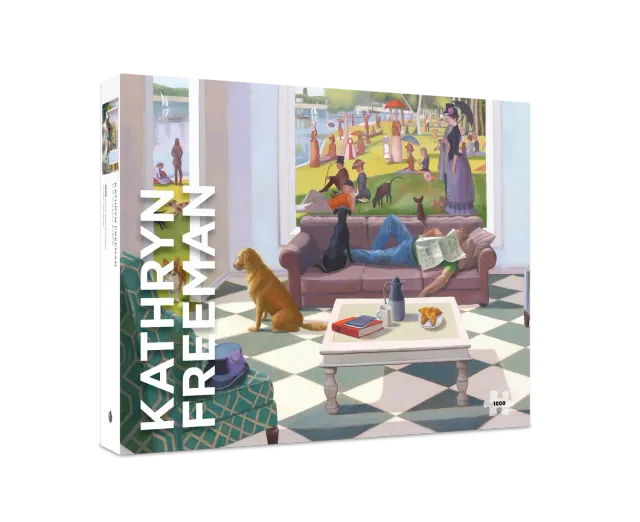 Pomegranate Sunday Paper puslespil 1000 brikker hunde