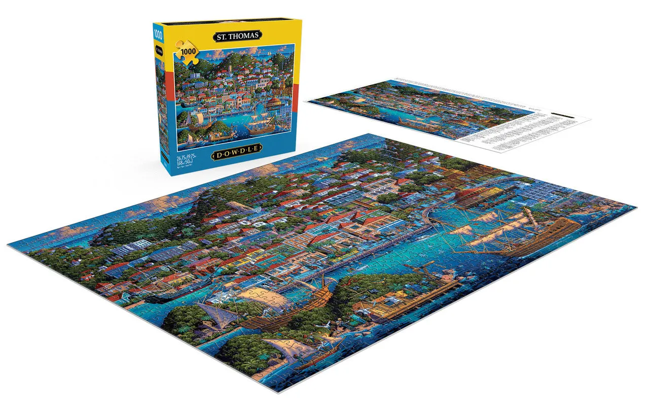 Buffalo Games Eric Dowdle St. Thomas puslespil 1000 brikker havnemotiv