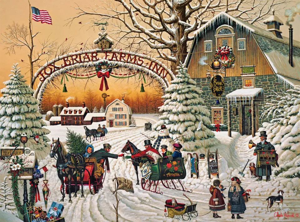 Buffalo Games Charles Wysocki A Christmas Greeting julepuslespil 1000