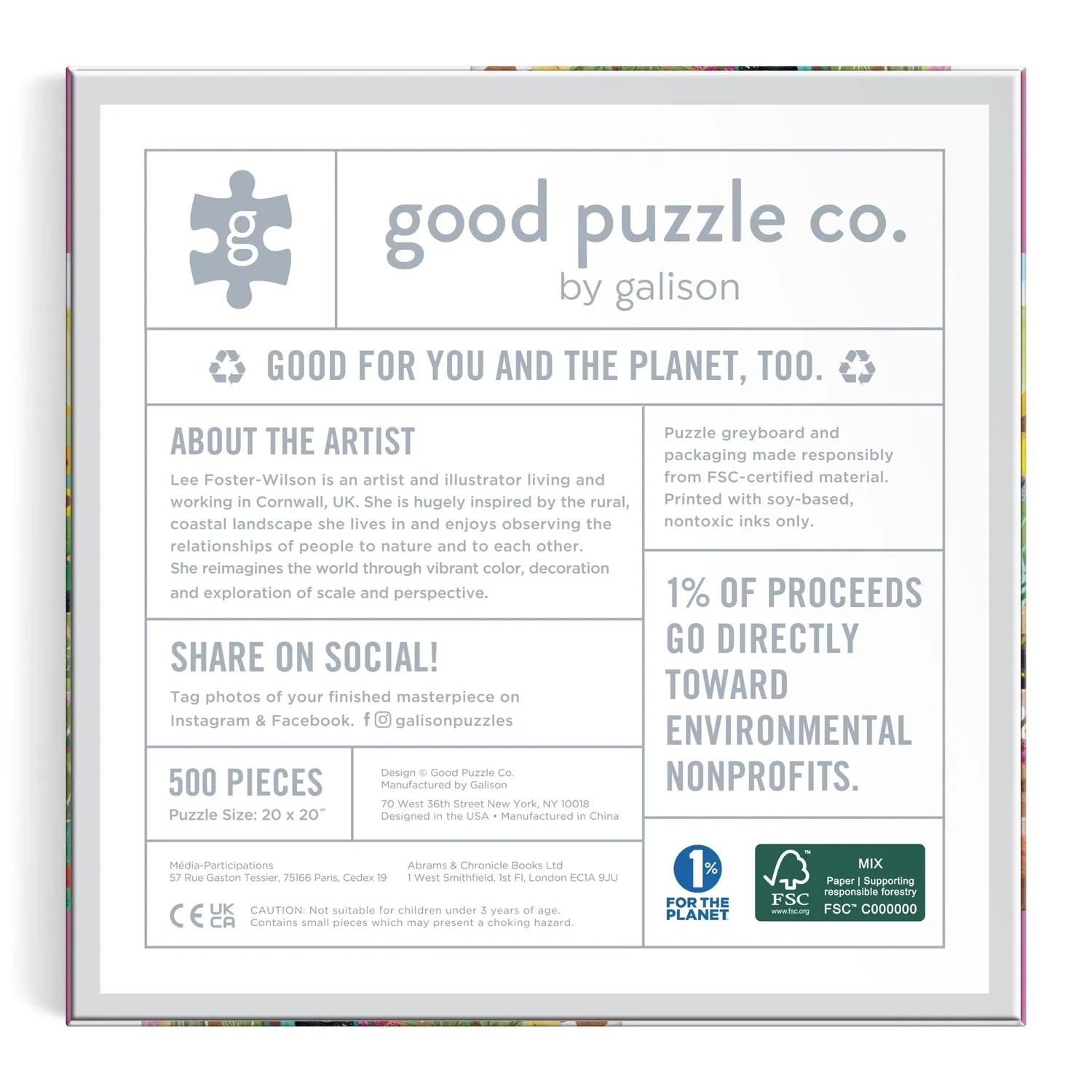 Good Puzzle Co. Basket Blooms puslespil 500 brikker blomster