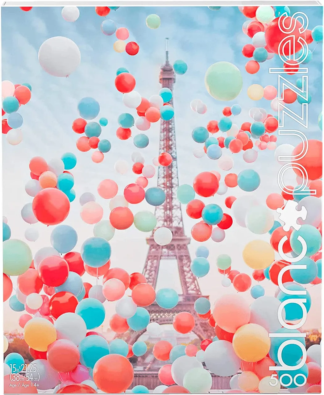 blanc Eiffel Tower Balloons puslespil 500 brikker