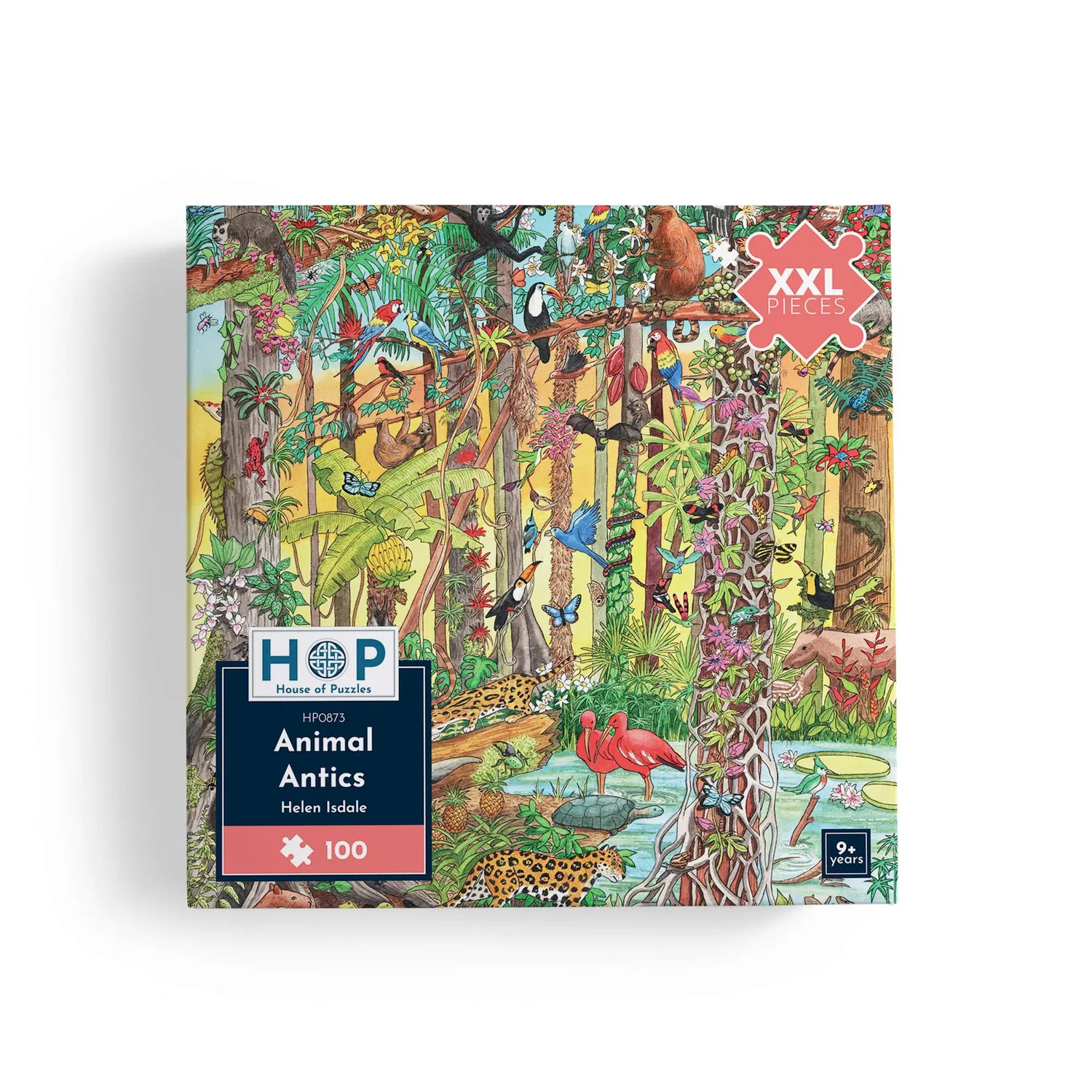 House of Puzzle Animal Antics 100 brikker puslespil XXL dyr