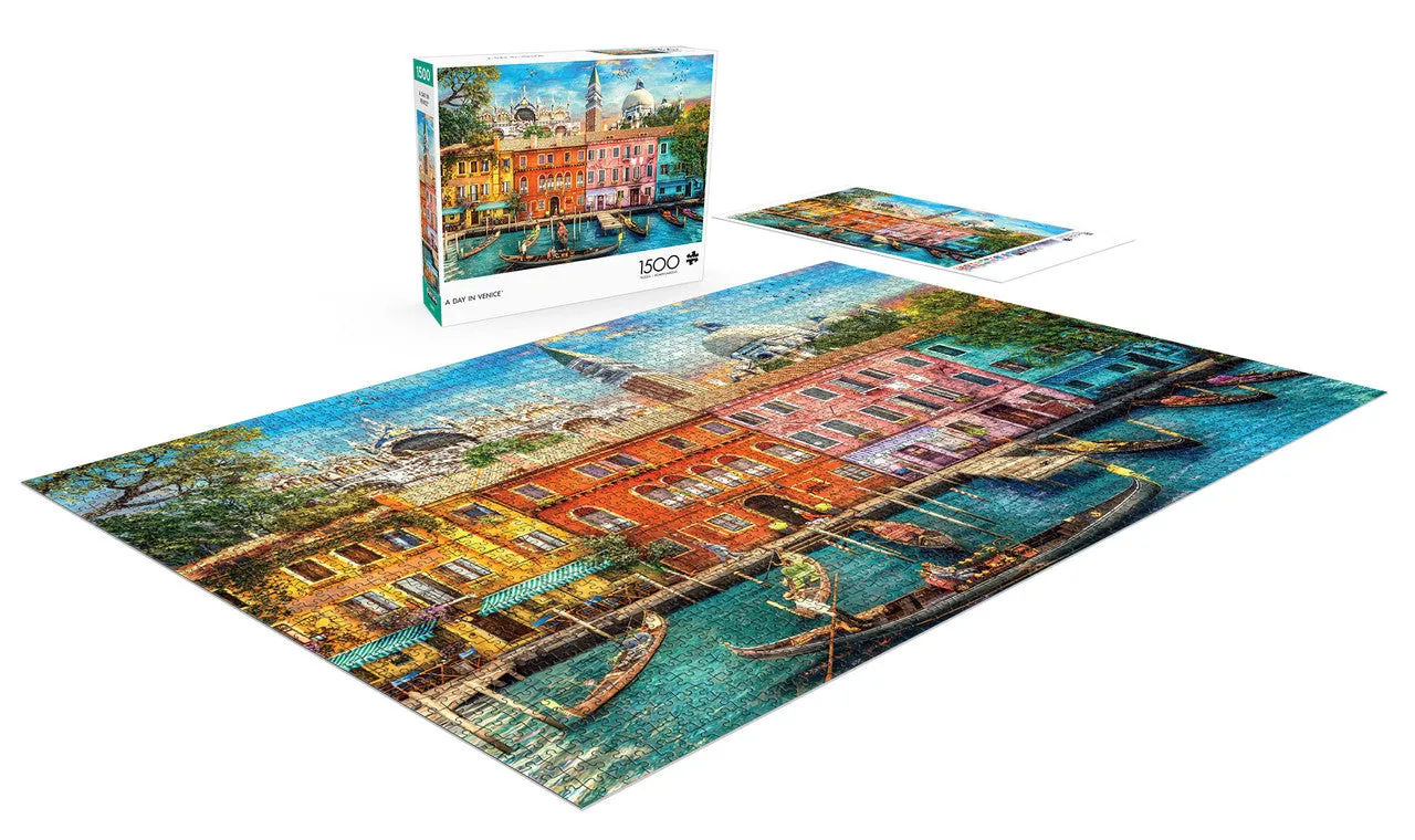 Buffalo Games A Day in Venice puslespil 1500 brikker Venedig